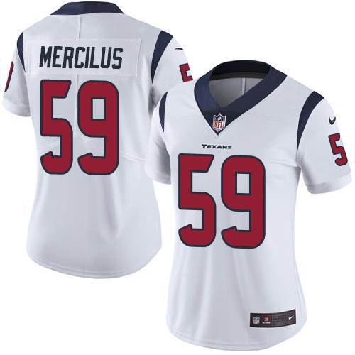 Women Houston Texans #59 Mercilus  white Nike Vapor Untouchable Limited NFL Jersey->women nfl jersey->Women Jersey
